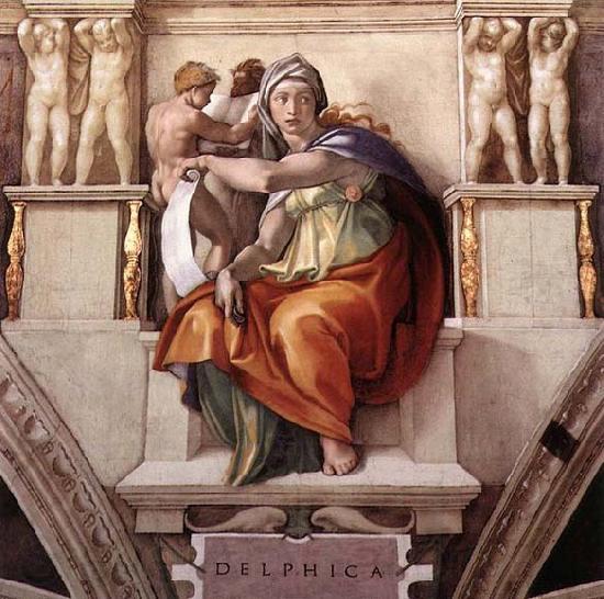Michelangelo Buonarroti The Delphic Sibyl France oil painting art